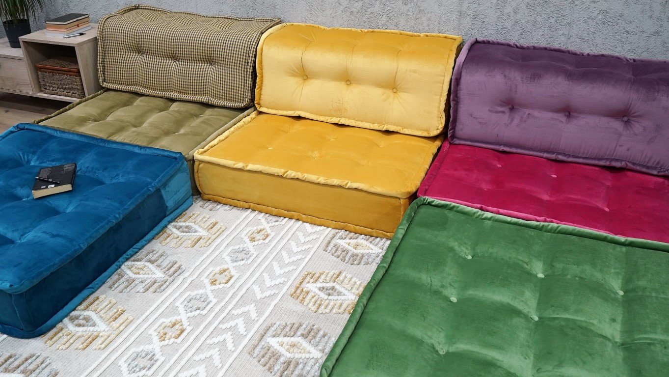 Foldable Bed Floor Couch Set, Modular Big Cushions 1 foldable bed floor couch 1