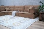 L Shaped Seating, Camel - Large Brown Cushion Floor Set - Image 4
