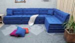 Custom Size Blue Furniture Sectional Couch