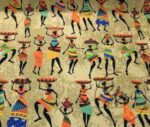 Antique Background African Women Pattern Authentic Fabric - Image 3