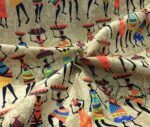 Antique Background African Women Pattern Authentic Fabric - Image 5