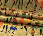 Antique Background African Women Pattern Authentic Fabric - Image 6
