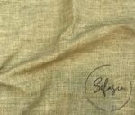 Antique Beige Linen Look Fabric - Image 4