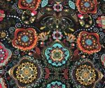 Authentic Mandala Flower Patterned Drape and Curtain Fabric - Image 4