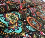 Authentic Mandala Flower Patterned Drape and Curtain Fabric - Image 8