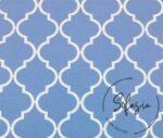 Baby Blue Sofa and Curtain Fabric with Moroccan Pattern - Image 6