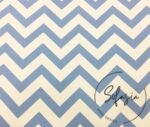 Baby Blue Zigzag Patterned Curtain and Sofa Fabric