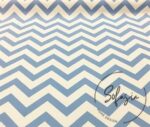Baby Blue Zigzag Patterned Curtain and Sofa Fabric - Image 4