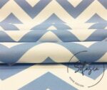 Baby Blue Zigzag Patterned Curtain and Sofa Fabric - Image 6