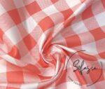 Baked Quince Large Gingham Patterned Fabric - Image 3