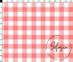 Baked Quince Large Gingham Patterned Fabric