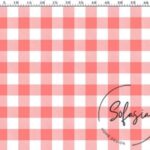 Baked Quince Large Gingham Patterned Fabric