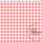 Baked Quince Small Gingham Patterned Fabric