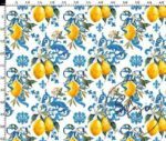 Baroque Style Lemon Patterned Sofa and Curtain Fabric