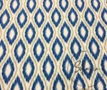 Beige Blue Baklava Ikat Fabric - Image 3