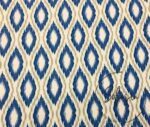 Beige Blue Baklava Ikat Fabric - Image 8