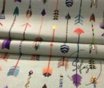 Beige Color Arrow Pattern Fabric - Image 6