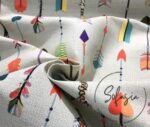 Beige Color Arrow Pattern Fabric - Image 8