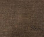 Bitter Brown Linen Look Fabric - Image 3