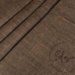 Bitter Brown Linen Look Fabric