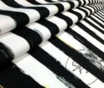 Black and White Antique Striped Fabric - Image 3