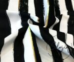 Black and White Antique Striped Fabric