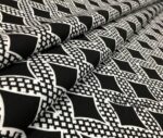 Black and White Baklava Plus Patterned Fabric - Image 7