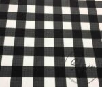 Black and White Classic Plaid Patterned Sofa and Curtain Fabric - Image 3