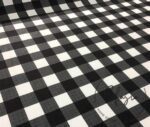 Black and White Classic Plaid Patterned Sofa and Curtain Fabric - Image 4