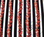 Black and White Coral Branch Patterned Fabric - Image 3