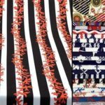 Black and White Coral Branch Patterned Fabric