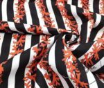 Black and White Coral Branch Patterned Fabric - Image 4