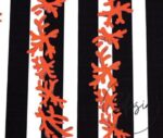 Black and White Coral Branch Patterned Fabric - Image 5