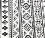 Black and White Ethnic Patterned Fabric