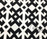 Black and White Fabric with Abundance Motif - Image 3