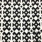 Black and White Fabric with Abundance Motif