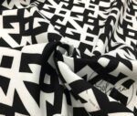 Black and White Fabric with Abundance Motif - Image 4