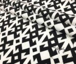 Black and White Fabric with Abundance Motif - Image 6