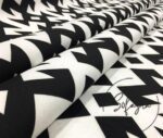 Black and White Fabric with Abundance Motif - Image 7