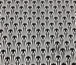 Black and White Fan Pattern Fabric