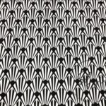 Black and White Fan Pattern Fabric