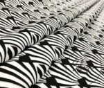Black and White Fan Pattern Fabric - Image 6