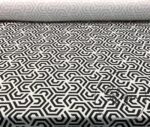 Black and White Geometric Patterned Sofa and Curtain Fabric - Image 4