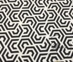 Black and White Geometric Patterned Sofa and Curtain Fabric - Image 8