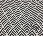 Black and White Geometric Triangle Patterned Fabric
