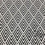 Black and White Geometric Triangle Patterned Fabric