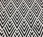 Black and White Geometric Triangle Patterned Fabric - Image 7