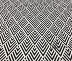 Black and White Geometric Triangle Patterned Fabric - Image 8