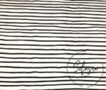 Black and White Hand Drawn Striped Sofa Fabric - Image 3