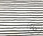Black and White Hand Drawn Striped Sofa Fabric